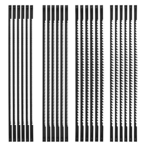 24 Pcs Sägeblätter Dekupiersäge 133mm 10/14/18/24 TPI Dekupiersägeblätter Kohlenstoffstahl Dekupiersäge Sägeblätter Dekupiersägeblatt Set für Hart-/Weichholz Kunststoff Kupferweichmetall 24 Pcs Sägeblätter Dekupiersäge 133mm 10/14/18/24 TPI Dekupiersägeblätter Kohlenstoffstahl Dekupiersäge Sägeblätter Dekupiersägeblatt Set für Hart-/Weichholz Kunststoff Kupferweichmetall von KTCINA