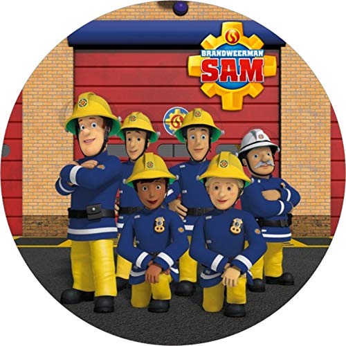 Fondant Tortenaufleger Tortenbild Geburtstag Feuerwehrmann Sam K10 von KTD