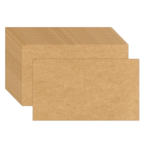 100 Stück Kraftpapier, blanko, 7,6 x 12,7 cm, 36,3 kg, robuster Karton für Drucker, Postkarten, Fotopapier, Silbentafeln – Dankeschön, Grußkarten, Notizen, Karteikarten, Zeichnen, Schreiben, DIY von KTFNOMES