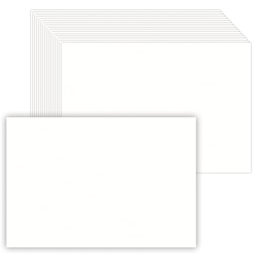 50 Stück 12,7 x 17,8 cm weißes Blanko-Kartonpapier, dickes Papier, 36,3 kg, flache Karten, Druckerpapier für Ihre eigenen DIY-Einladungen, Notizen, Grußkarten, Tischkarten – Schreiben, Stempeln, von KTFNOMES