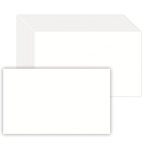 50 Stück 14 x 21,6 cm weißes, blanko, dickes Papier, 36,3 kg flache Karten, Druckerpapier für Ihre selbstgemachten Einladungen, Notizen, Grußkarten, Tischkarten – Schreiben, Stempeln, Malen, Zeichnen von KTFNOMES