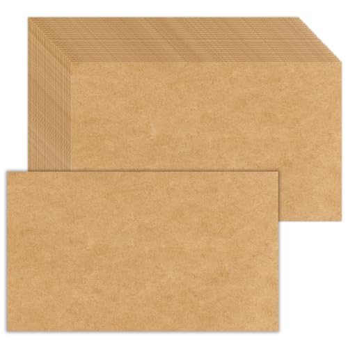 Blanko-Karton, Kraftpapier, 14 x 21 cm, 36,3 kg dickes Papier für selbstgemachte Einladungen, Notizen, Grußkarten, Tischkarten – Schreiben, Stempeln, Malen, Zeichnen, 50 Stück von KTFNOMES