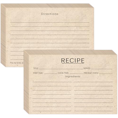 KTFNOMES Rezeptkarten, 100 Stück, rustikales Kraftpapier, doppelseitig, blanko, für Brautparty und Hochzeit, Rezeptbox, Geschenk KTFNOMES Rezeptkarten, 100 Stück, rustikales Kraftpapier, doppelseitig, blanko, für Brautparty und Hochzeit, Rezeptbox, Geschenk von KTFNOMES