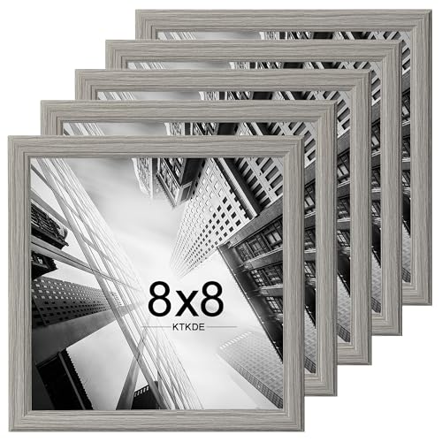 KTKDE Bilderrahmen, 20,3 x 20,3 cm, Grau, Holz, Wandbehang für Tapletop-Display, bester quadratischer Fotorahmen, Studio-Galerie für Fotos, Poster und Kunstdrucke KTKDE Bilderrahmen, 20,3 x 20,3 cm, Grau, Holz, Wandbehang für Tapletop-Display, bester quadratischer Fotorahmen, Studio-Galerie für Fotos, Poster und Kunstdrucke von KTKDE