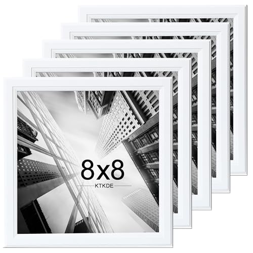 KTKDE Bilderrahmen, 20,3 x 20,3 cm, Weiß, Holz, Wandbehang für Tapletop-Display, bester quadratischer Fotorahmen, Studio-Galerie für Fotos, Poster und Kunstdrucke KTKDE Bilderrahmen, 20,3 x 20,3 cm, Weiß, Holz, Wandbehang für Tapletop-Display, bester quadratischer Fotorahmen, Studio-Galerie für Fotos, Poster und Kunstdrucke von KTKDE
