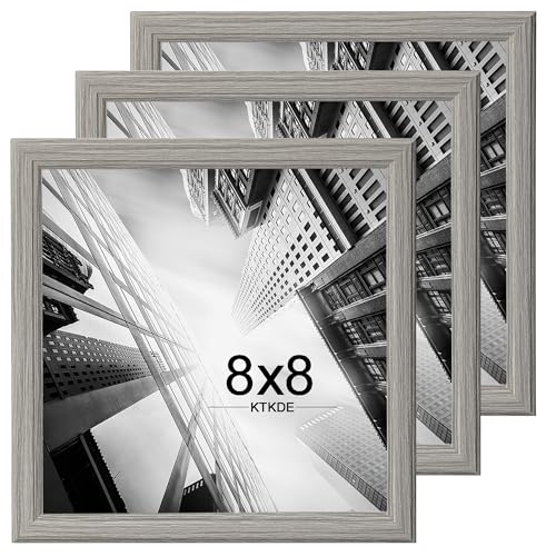 KTKDE Bilderrahmen, 20,3 x 20,3 cm, graues Holz, Wandbehang für Tapletop-Display, bester quadratischer Bilderrahmen, Studio-Galerie für Fotos, Poster und Kunstdrucke KTKDE Bilderrahmen, 20,3 x 20,3 cm, graues Holz, Wandbehang für Tapletop-Display, bester quadratischer Bilderrahmen, Studio-Galerie für Fotos, Poster und Kunstdrucke von KTKDE