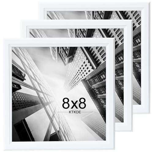 KTKDE Bilderrahmen, 20,3 x 20,3 cm, weißes Holz, Wandbehang für Tapletop-Display, bester quadratischer Bilderrahmen, Studio-Galerie für Fotos, Poster und Kunstdrucke KTKDE Bilderrahmen, 20,3 x 20,3 cm, weißes Holz, Wandbehang für Tapletop-Display, bester quadratischer Bilderrahmen, Studio-Galerie für Fotos, Poster und Kunstdrucke von KTKDE