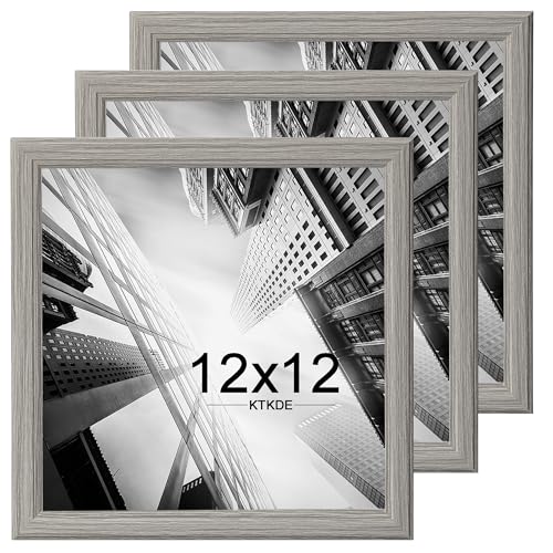 KTKDE Bilderrahmen, 30,5 x 30,5 cm, Grau, Holz, Wandaufhängung, bester quadratischer Fotorahmen, Studio-Galerie für Fotos, Poster und Kunstdrucke KTKDE Bilderrahmen, 30,5 x 30,5 cm, Grau, Holz, Wandaufhängung, bester quadratischer Fotorahmen, Studio-Galerie für Fotos, Poster und Kunstdrucke von KTKDE