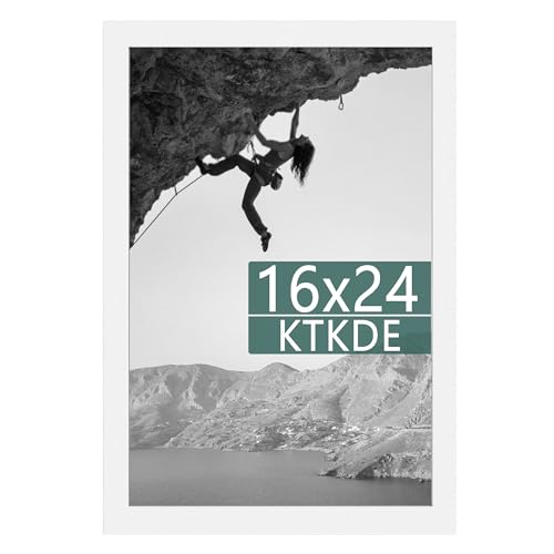 KTKDE Bilderrahmen aus Holz, 40,6 x 61 cm, Weiß, Posterrahmen mit poliertem Plexiglas, Wandbehang, große Studio-Galerie-Bilderrahmen, Dekoration für minimalistischen Stil, geeignet für jeden Stil KTKDE Bilderrahmen aus Holz, 40,6 x 61 cm, Weiß, Posterrahmen mit poliertem Plexiglas, Wandbehang, große Studio-Galerie-Bilderrahmen, Dekoration für minimalistischen Stil, geeignet für jeden Stil von KTKDE