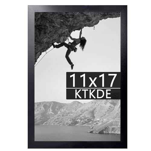 KTKDE Bilderrahmen aus bruchfestem Holz, rechteckig, für Fotos, Studio-Galerie, Wandaufhängung, Poster und Kunstdrucke, 28,9 x 43,2 cm, Schwarz KTKDE Bilderrahmen aus bruchfestem Holz, rechteckig, für Fotos, Studio-Galerie, Wandaufhängung, Poster und Kunstdrucke, 28,9 x 43,2 cm, Schwarz von KTKDE