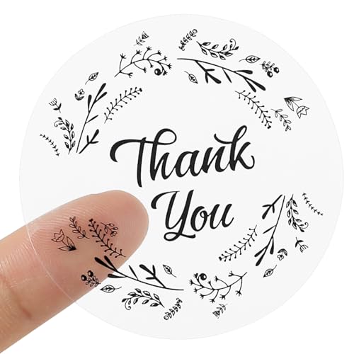 KTRIO Danke Aufkleber, 5cm 240 Stück Dankeschön, Selbstklebende Runde Durchsichtige für Geschenke, Bastelarbeiten, Umschlagversiegelungen, Hochzeiten, Feste und Geburtstag von KTRIO