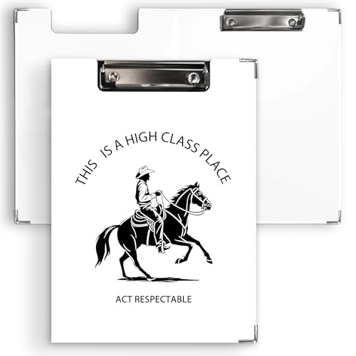 Ku-dayi Lustiges Vintage-Western-Klemmbrett Padfolio mit Aufbewahrungstasche, Cowboy-Geschenke, Retro-Western-Cowboy-Niedrigprofil-Klemmbretter für Krankenschwester, Büro, Klassenzimmer, 31,5 x 23,5 Ku-dayi Lustiges Vintage-Western-Klemmbrett Padfolio mit Aufbewahrungstasche, Cowboy-Geschenke, Retro-Western-Cowboy-Niedrigprofil-Klemmbretter für Krankenschwester, Büro, Klassenzimmer, 31,5 x 23,5 von KU-DaYi