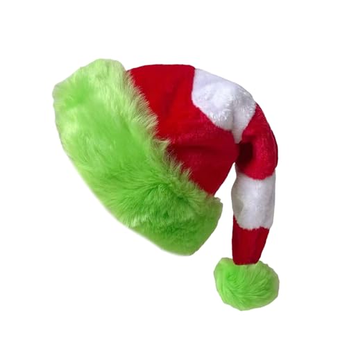 KUAIYIJU Klassische Weihnachtsmützen für Festivals, Familientreffen, gestreifte Plüsch-Weihnachtsmannmütze, Urlaubsrequisiten, Hut, Party, Heimdekoration KUAIYIJU Klassische Weihnachtsmützen für Festivals, Familientreffen, gestreifte Plüsch-Weihnachtsmannmütze, Urlaubsrequisiten, Hut, Party, Heimdekoration von KUAIYIJU