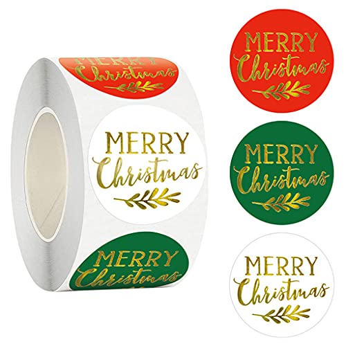 Rolle Mit 500 Stück Weihnachts Geschenkpapier Etikettenaufklebern Paket Namenskarten Geschenkbox Weihnachtsfeierzubehör Geschenkbox Etiketten von KUAIYIJU