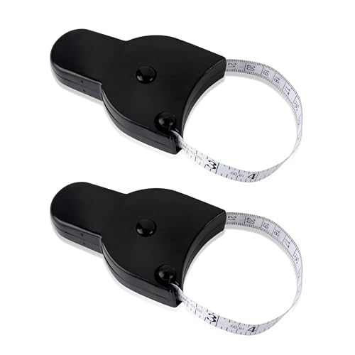 2 Stück für Körpermaßband - Selbstsicherndes Maßband mit Druckknopf und Aufrollfunktion zum genauen Messen von Taille, Brust, Hüften, Oberschenkeln und Armen für Schneiderei, Haushalt und Fitness 2 Stück für Körpermaßband - Selbstsicherndes Maßband mit Druckknopf und Aufrollfunktion zum genauen Messen von Taille, Brust, Hüften, Oberschenkeln und Armen für Schneiderei, Haushalt und Fitness von KUAJTUN