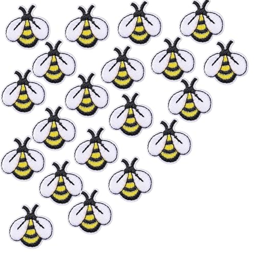 20 Stück Patches zum Aufbügeln, Niedlich Aufbügeln Bienen Bestickte, Benutzerfreundlich Bügelflicken Set, Flicken zum Aufbügeln für Kinder Erwachsene Hut Jacke Jeans Rucksäcke DIY Dekoration 20 Stück Patches zum Aufbügeln, Niedlich Aufbügeln Bienen Bestickte, Benutzerfreundlich Bügelflicken Set, Flicken zum Aufbügeln für Kinder Erwachsene Hut Jacke Jeans Rucksäcke DIY Dekoration von KUAJTUN