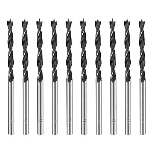 Holzbohrer 3mm 10Pcs Holzschlangenbohrer Metall & HSS Holzspiralbohrer Professional Holzbearbeitungbohrer für Hartholz, Sperrholz, Kunststoff – Bohrerset für DIY, Tischbohrmaschine Holzbohrer 3mm 10Pcs Holzschlangenbohrer Metall & HSS Holzspiralbohrer Professional Holzbearbeitungbohrer für Hartholz, Sperrholz, Kunststoff – Bohrerset für DIY, Tischbohrmaschine von KUAJTUN