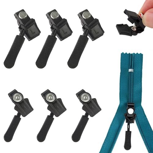 Reißverschluss Reparatur Set – 6 Stück Fix-Reißverschlusszieher, Hochwertige Reißverschluss Zipper Für Jacke, Rucksäcke, Koffer, Schlafsäcke – Reißverschluss Reparieren Leicht Gemacht Reißverschluss Reparatur Set – 6 Stück Fix-Reißverschlusszieher, Hochwertige Reißverschluss Zipper Für Jacke, Rucksäcke, Koffer, Schlafsäcke – Reißverschluss Reparieren Leicht Gemacht von KUAJTUN