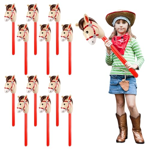 KUAOOAUK 12 Stück Aufblasbares Pferdekopf, Horse Head Stick Ballon, netter 37 Zoll Pferd Stick für Kinder Pferd Geburtstag Dekorationen Weihnachten Cowgirl Cowboy Party Supplies KUAOOAUK 12 Stück Aufblasbares Pferdekopf, Horse Head Stick Ballon, netter 37 Zoll Pferd Stick für Kinder Pferd Geburtstag Dekorationen Weihnachten Cowgirl Cowboy Party Supplies von KUAOOAUK