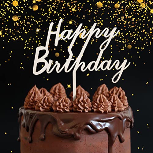 Happy Birthday Tortendeko Geburtstag, Holz Happy Birthday Cake Topper Geburtstag Torten Kuchen Topper Tortenaufsatz, Geburtstag Kuchendeko Cupcake Topper für Mädchen Junge Frau Mann Babyparty Jubiläen Happy Birthday Tortendeko Geburtstag, Holz Happy Birthday Cake Topper Geburtstag Torten Kuchen Topper Tortenaufsatz, Geburtstag Kuchendeko Cupcake Topper für Mädchen Junge Frau Mann Babyparty Jubiläen von KUAOWT
