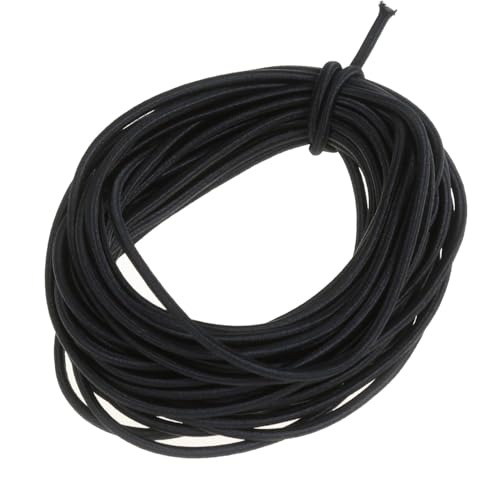 KUARTBRIC 3 mm schwere, elastische Schnur, rund, 9,1 m (1/8 Zoll), schwarz, 3 mm von KUARTBRIC