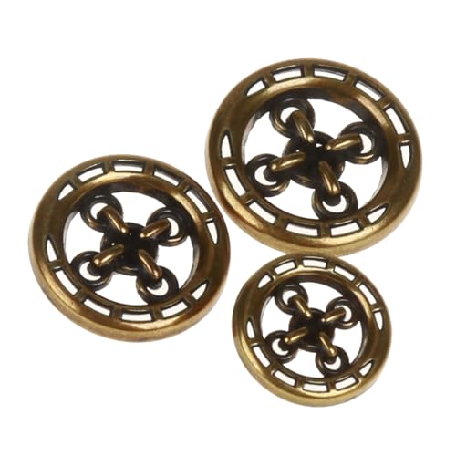 KUARTBRIC Filigrane Vintage-Nähknöpfe aus Metall, Antik-Bronze, 10 Stück (Antik-Bronze, 23 mm) von KUARTBRIC