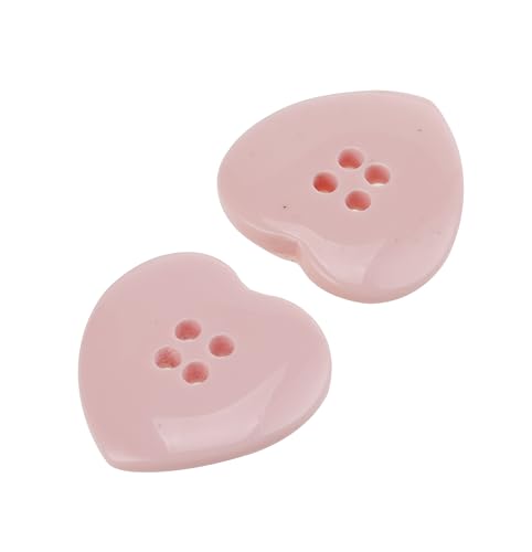 KUARTBRIC Knöpfe aus Kunstharz, herzförmig, 2,5 cm, Rosa, 10 Stück KUARTBRIC Knöpfe aus Kunstharz, herzförmig, 2,5 cm, Rosa, 10 Stück von KUARTBRIC