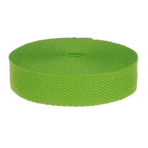 KUARTBRIC Schweres Polyester-Baumwoll-Gurtband, 4,5 m, Bänder für Kunst und Handwerk, Grün, 2,5 cm von KUARTBRIC