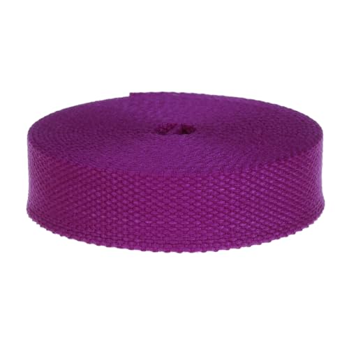 KUARTBRIC Schweres Polyester-Baumwoll-Gurtband, 4,5 m, Bänder für Kunst und Handwerk, Lila, 2,5 cm von KUARTBRIC