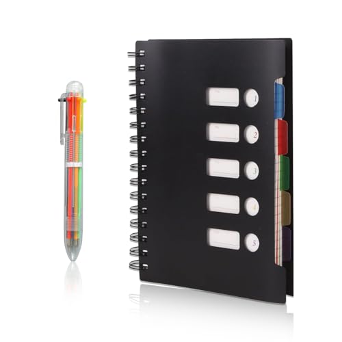 KUBDPQOR Notizbuch A5, Notebook mit Register und Stift, Notizblock A5 & Spiralbuch A5 5.7'' x 8.27'' 300 Seiten, Notizblock für Arbeit, Schule, College Essentials KUBDPQOR Notizbuch A5, Notebook mit Register und Stift, Notizblock A5 & Spiralbuch A5 5.7'' x 8.27'' 300 Seiten, Notizblock für Arbeit, Schule, College Essentials von KUBDPQOR