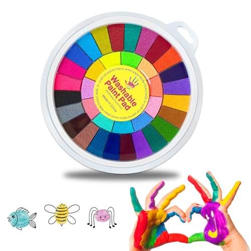 KUBDPQOR Stempelkissen Bunt, 36 Farben Fingerfarben Kinder Ungiftig, Abwaschbar Stempelkissen Kinder, Fingerstempelfarbe, Stempelkissen Blau für Handwerk, Stoff Malerei, DIY und Geburtstag Geschenk KUBDPQOR Stempelkissen Bunt, 36 Farben Fingerfarben Kinder Ungiftig, Abwaschbar Stempelkissen Kinder, Fingerstempelfarbe, Stempelkissen Blau für Handwerk, Stoff Malerei, DIY und Geburtstag Geschenk von KUBDPQOR