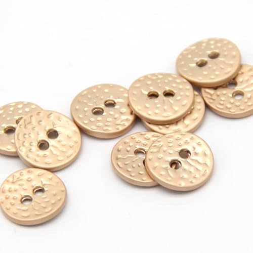 11mm Kleine Kinder Hemd Gold Metall Knöpfe Für Kleidung Frauen Manschette Kragen Dekorative 2 4 Löcher Nähen Zubehör von KUCOON