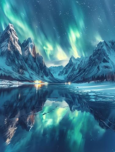5D Diamond Painting Erwachsene Aurora, Sternenhimmel Diamant Painting Bilder, DIY Vollbohrer Diamanten Malerei Stickerei Kreuzstich, Als Geschenke für Frauen, Deko Wohnzimmer 100x135cm Q-8415 5D Diamond Painting Erwachsene Aurora, Sternenhimmel Diamant Painting Bilder, DIY Vollbohrer Diamanten Malerei Stickerei Kreuzstich, Als Geschenke für Frauen, Deko Wohnzimmer 100x135cm Q-8415 von KUEAJIOU