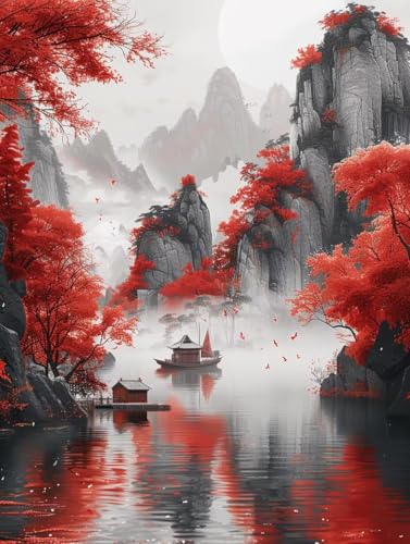 5D Diamond Painting Erwachsene Berg, Landschaft Diamant Painting Bilder, DIY Vollbohrer Diamanten Malerei Stickerei Kreuzstich, Als Geschenke, Zur Entspannung und Als Deko Wohnzimmer 30x40cm 7-4427 5D Diamond Painting Erwachsene Berg, Landschaft Diamant Painting Bilder, DIY Vollbohrer Diamanten Malerei Stickerei Kreuzstich, Als Geschenke, Zur Entspannung und Als Deko Wohnzimmer 30x40cm 7-4427 von KUEAJIOU