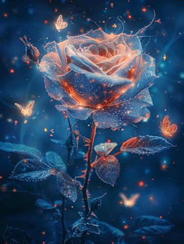 5D Diamond Painting Erwachsene Blume, Schmetterling Diamant Painting Bilder, DIY Vollbohrer Diamanten Malerei Stickerei Kreuzstich, Als Geschenke für Frauen und Deko Wohnzimmer 30x40cm 0-8175 5D Diamond Painting Erwachsene Blume, Schmetterling Diamant Painting Bilder, DIY Vollbohrer Diamanten Malerei Stickerei Kreuzstich, Als Geschenke für Frauen und Deko Wohnzimmer 30x40cm 0-8175 von KUEAJIOU