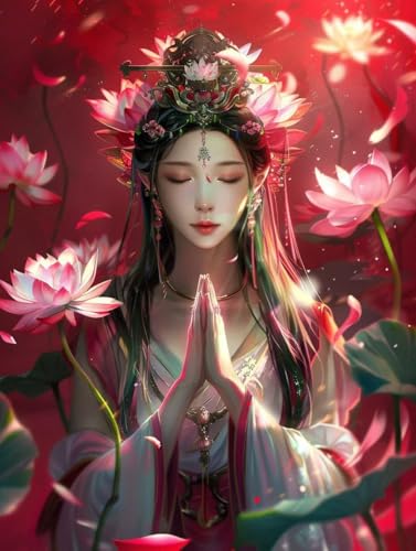 5D Diamond Painting Erwachsene Frau, Blume Diamant Painting Bilder, DIY Vollbohrer Diamanten Malerei Stickerei Kreuzstich, Als Geschenke, Zur Entspannung und Als Deko Wohnzimmer 40X50cm L-3392 5D Diamond Painting Erwachsene Frau, Blume Diamant Painting Bilder, DIY Vollbohrer Diamanten Malerei Stickerei Kreuzstich, Als Geschenke, Zur Entspannung und Als Deko Wohnzimmer 40X50cm L-3392 von KUEAJIOU