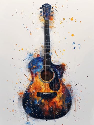 5D Diamond Painting Erwachsene Gitarre, Musikinstrumente Diamant Painting Bilder, DIY Vollbohrer Diamanten Malerei Stickerei Kreuzstich, Als Geschenke für Frauen, Deko Wohnzimmer 70x95cm 2-4120 5D Diamond Painting Erwachsene Gitarre, Musikinstrumente Diamant Painting Bilder, DIY Vollbohrer Diamanten Malerei Stickerei Kreuzstich, Als Geschenke für Frauen, Deko Wohnzimmer 70x95cm 2-4120 von KUEAJIOU