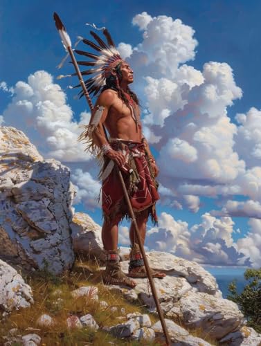 5D Diamond Painting Erwachsene Indianer, Landschaft Diamant Painting Bilder, DIY Vollbohrer Diamanten Malerei Stickerei Kreuzstich, Als Geschenke für Frauen und Deko Wohnzimmer 70x95cm 7-4774 5D Diamond Painting Erwachsene Indianer, Landschaft Diamant Painting Bilder, DIY Vollbohrer Diamanten Malerei Stickerei Kreuzstich, Als Geschenke für Frauen und Deko Wohnzimmer 70x95cm 7-4774 von KUEAJIOU