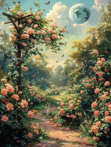 5D Diamond Painting Erwachsene Landschaft, Blume Diamant Painting Bilder, DIY Vollbohrer Diamanten Malerei Stickerei Kreuzstich, Als Geschenke, Zur Entspannung und Als Deko Wohnzimmer 30x40cm C-1964 5D Diamond Painting Erwachsene Landschaft, Blume Diamant Painting Bilder, DIY Vollbohrer Diamanten Malerei Stickerei Kreuzstich, Als Geschenke, Zur Entspannung und Als Deko Wohnzimmer 30x40cm C-1964 von KUEAJIOU