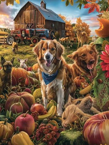 5D Diamond Painting Erwachsene Tier, Farm Diamant Painting Bilder, DIY Vollbohrer Diamanten Malerei Stickerei Kreuzstich, Als Geschenke, Zur Entspannung und Als Deko Wohnzimmer 40X50cm J-5026 5D Diamond Painting Erwachsene Tier, Farm Diamant Painting Bilder, DIY Vollbohrer Diamanten Malerei Stickerei Kreuzstich, Als Geschenke, Zur Entspannung und Als Deko Wohnzimmer 40X50cm J-5026 von KUEAJIOU
