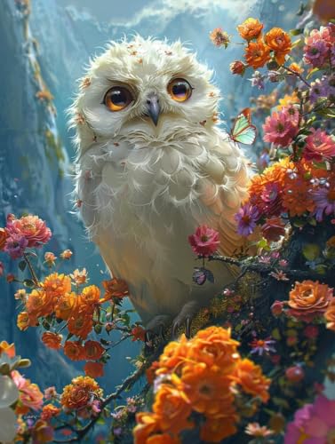 5D Diamond Painting Erwachsene Vogel, Blume Diamant Painting Bilder, DIY Vollbohrer Diamanten Malerei Stickerei Kreuzstich, Als Geschenke, Zur Entspannung und Als Deko Wohnzimmer 60X80cm 2-6085 5D Diamond Painting Erwachsene Vogel, Blume Diamant Painting Bilder, DIY Vollbohrer Diamanten Malerei Stickerei Kreuzstich, Als Geschenke, Zur Entspannung und Als Deko Wohnzimmer 60X80cm 2-6085 von KUEAJIOU