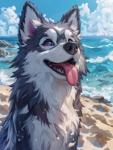 5D Diamond Painting Hund, Abstrakt Diamond Painting Erwachsene, DIY Vollbohrer Diamanten Malerei Stickerei Kreuzstich Set, Mosaikherstellung Kunst für Deko Wohnzimmer, Geschenke 60X80cm E-1496 5D Diamond Painting Hund, Abstrakt Diamond Painting Erwachsene, DIY Vollbohrer Diamanten Malerei Stickerei Kreuzstich Set, Mosaikherstellung Kunst für Deko Wohnzimmer, Geschenke 60X80cm E-1496 von KUEAJIOU
