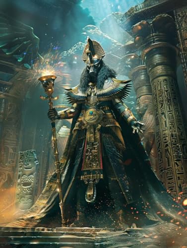 5D Diamond Painting äGypten, Anubis Diamond Painting Erwachsene, DIY Vollbohrer Diamanten Malerei Stickerei Kreuzstich Set, Mosaikherstellung Kunst für Deko Wohnzimmer, Geschenke 70x95cm F-7624 5D Diamond Painting äGypten, Anubis Diamond Painting Erwachsene, DIY Vollbohrer Diamanten Malerei Stickerei Kreuzstich Set, Mosaikherstellung Kunst für Deko Wohnzimmer, Geschenke 70x95cm F-7624 von KUEAJIOU