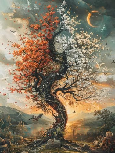 Diamond Painting Baum, 5D Diamond Painting Erwachsene Vogel, DIY Vollbohrer Diamanten Malerei Stickerei Kreuzstich, DIY Bastelset Erwachsene, Deko Wohnzimmer, Geschenke für Frauen 60X80cm 3-3947 Diamond Painting Baum, 5D Diamond Painting Erwachsene Vogel, DIY Vollbohrer Diamanten Malerei Stickerei Kreuzstich, DIY Bastelset Erwachsene, Deko Wohnzimmer, Geschenke für Frauen 60X80cm 3-3947 von KUEAJIOU