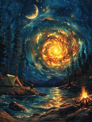 Diamond Painting Blume, 5D Diamond Painting Erwachsene Flamme, DIY Vollbohrer Diamanten Malerei Stickerei Kreuzstich, DIY Bastelset Erwachsene, Deko Wohnzimmer, Geschenke für Frauen 60X70cm X-3784 von KUEAJIOU