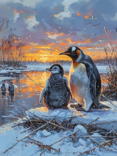 Diamond Painting Blume, 5D Diamond Painting Erwachsene Pinguin, DIY Vollbohrer Diamanten Malerei Stickerei Kreuzstich, DIY Bastelset Erwachsene, Deko Wohnzimmer, Geschenke für Frauen 90x120cm E-8418 Diamond Painting Blume, 5D Diamond Painting Erwachsene Pinguin, DIY Vollbohrer Diamanten Malerei Stickerei Kreuzstich, DIY Bastelset Erwachsene, Deko Wohnzimmer, Geschenke für Frauen 90x120cm E-8418 von KUEAJIOU