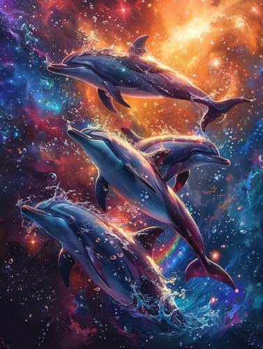 Diamond Painting Delphin, 5D Diamond Painting Erwachsene Landschaft, DIY Vollbohrer Diamanten Malerei Stickerei Kreuzstich, DIY Bastelset Erwachsene, Deko Wohnzimmer Wanddeko Geschenke 90x120cm U-9264 Diamond Painting Delphin, 5D Diamond Painting Erwachsene Landschaft, DIY Vollbohrer Diamanten Malerei Stickerei Kreuzstich, DIY Bastelset Erwachsene, Deko Wohnzimmer Wanddeko Geschenke 90x120cm U-9264 von KUEAJIOU