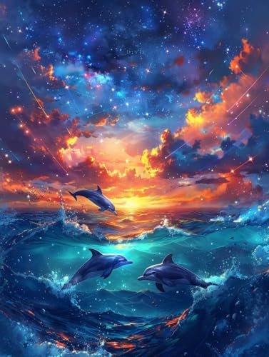Diamond Painting Erwachsene Blume, 5D Diamant Painting Bilder Delphin, DIY Bastelset Erwachsene, Vollbohrer Diamanten Malerei Stickerei Kreuzstich Kits, Deko Wohnzimmer Geschenke 30x40cm 5-8966 Diamond Painting Erwachsene Blume, 5D Diamant Painting Bilder Delphin, DIY Bastelset Erwachsene, Vollbohrer Diamanten Malerei Stickerei Kreuzstich Kits, Deko Wohnzimmer Geschenke 30x40cm 5-8966 von KUEAJIOU