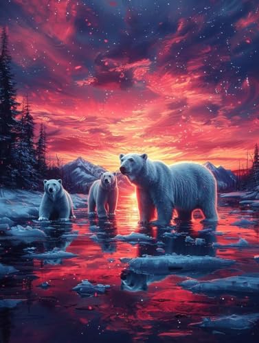Diamond Painting Erwachsene Flamme, 5D Diamant Painting Bilder Sonnenuntergang, DIY Bastelset Erwachsene, Vollbohrer Diamanten Malerei Stickerei Kreuzstich Kits, Deko Wohnzimmer 80X110cm 0-9578 von KUEAJIOU