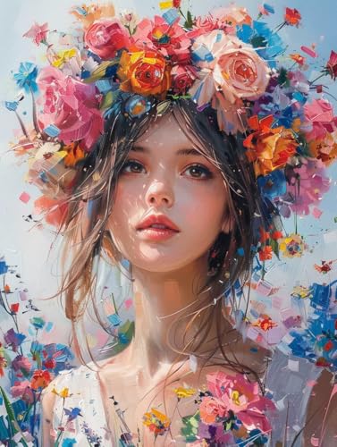 Diamond Painting Erwachsene Frau, 5D Diamant Painting Bilder Blume, DIY Bastelset Erwachsene, Vollbohrer Diamanten Malerei Stickerei Kreuzstich Kits, Deko Wohnzimmer Geschenke 100x135cm 5-3306 Diamond Painting Erwachsene Frau, 5D Diamant Painting Bilder Blume, DIY Bastelset Erwachsene, Vollbohrer Diamanten Malerei Stickerei Kreuzstich Kits, Deko Wohnzimmer Geschenke 100x135cm 5-3306 von KUEAJIOU